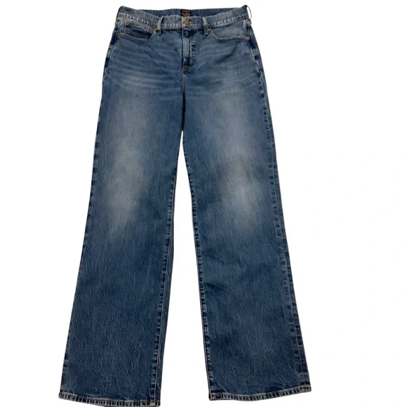 J Crew Medium Wash Full Length Wide-Leg Jeans, Size 29T - Picture 2 of 16